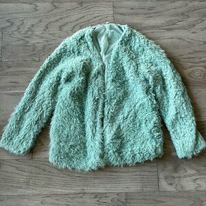 Charlotte Russe furry long sleeve jacket with pockets